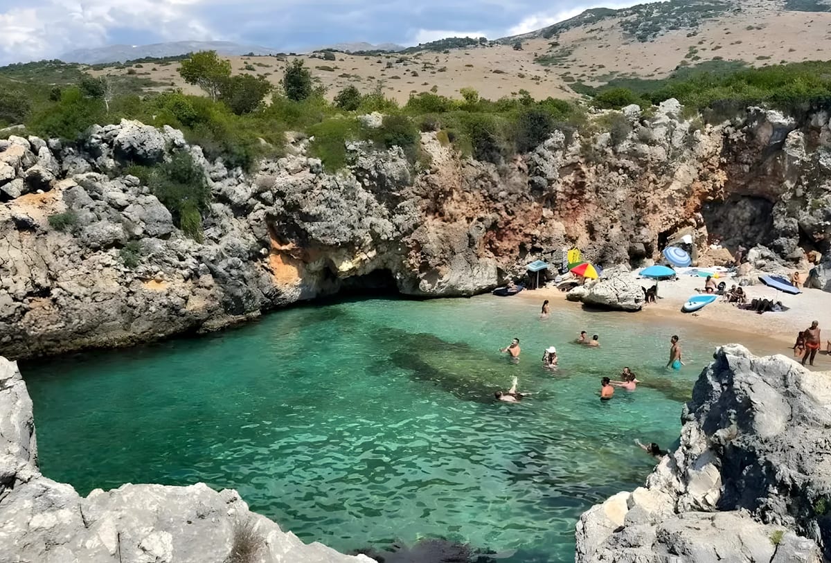 Stop at Aquarium Beach, Albania